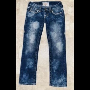 Big Star LIV Capri jeans acid wash size 25